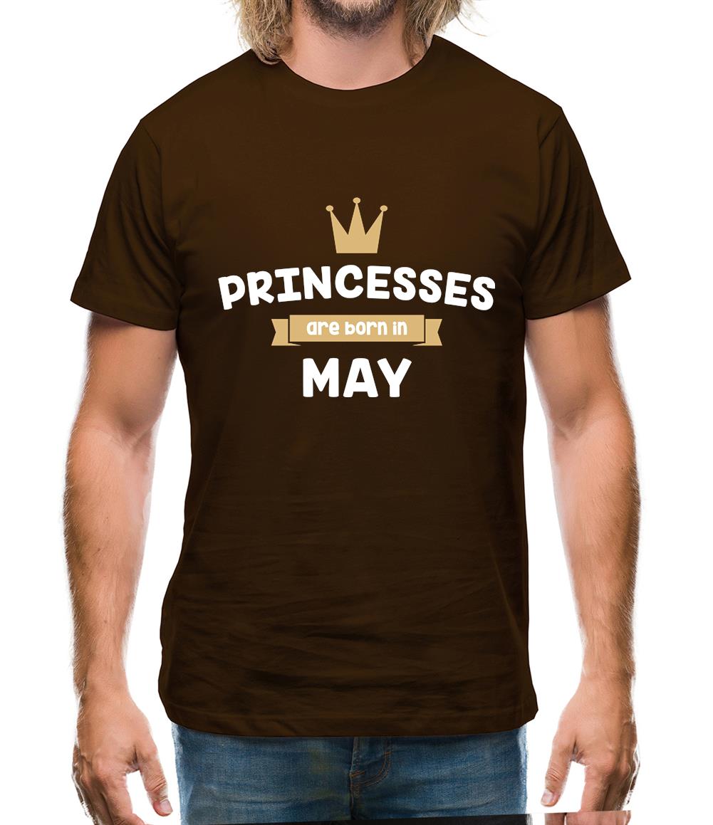 Princesses Are Born In May Mens T-Shirt