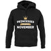 Princesses Are Born In November unisex hoodie