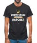 Princesses Are Born In October Mens T-Shirt