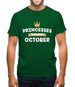 Princesses Are Born In October Mens T-Shirt