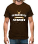 Princesses Are Born In October Mens T-Shirt