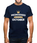 Princesses Are Born In October Mens T-Shirt