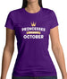 Princesses Are Born In October Womens T-Shirt