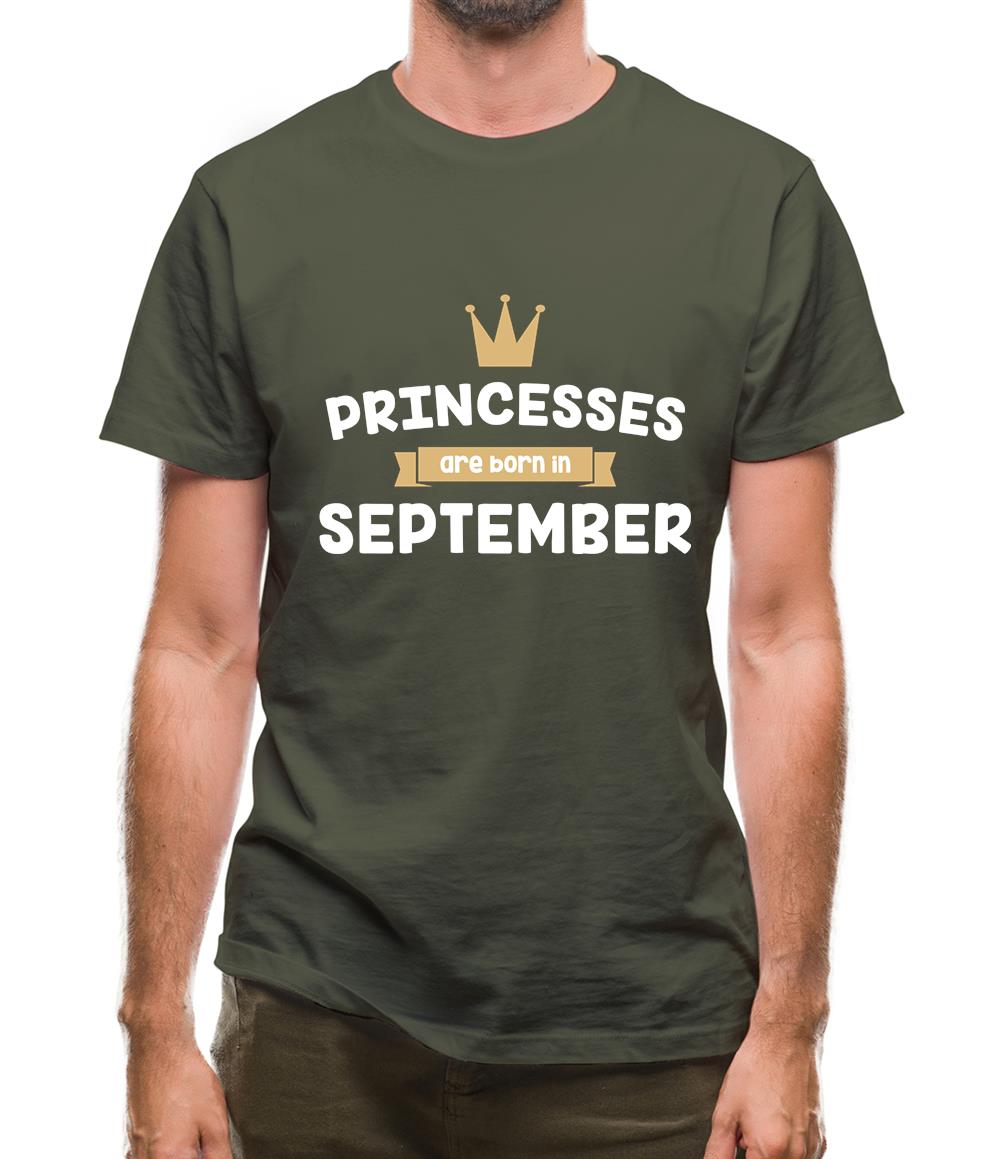 Princesses Are Born In September Mens T-Shirt
