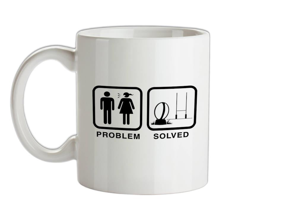 Problem Solved Rugby Ceramic Mug