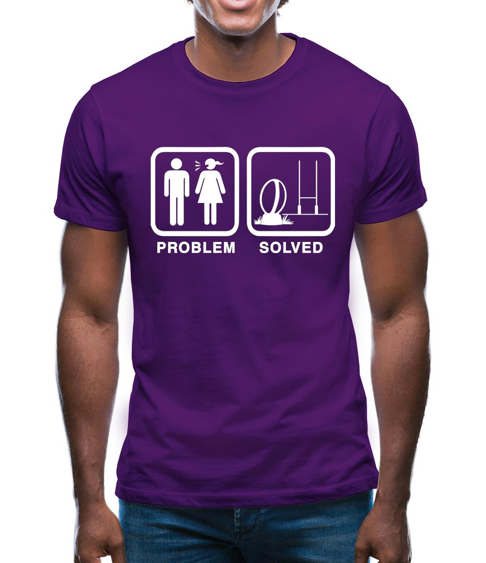 Problem Solved Rugby Mens T-Shirt