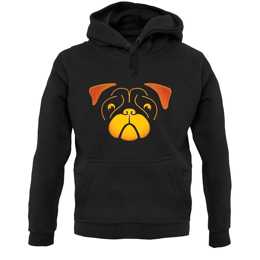 Pug Face Pumpkin Carving Unisex Hoodie