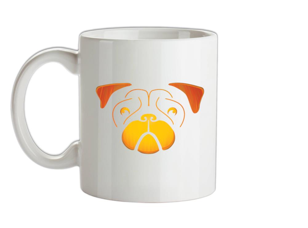 Pug Face Pumpkin Carving Ceramic Mug