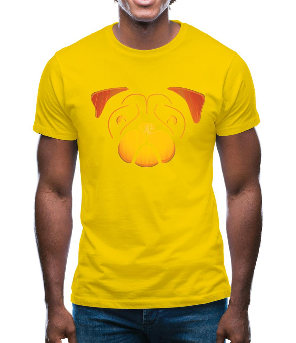 Pug Face Pumpkin Carving Mens T-Shirt