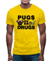 Pugs Over Drugs Mens T-Shirt