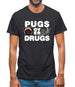 Pugs Over Drugs Mens T-Shirt