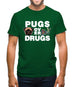 Pugs Over Drugs Mens T-Shirt