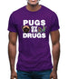 Pugs Over Drugs Mens T-Shirt