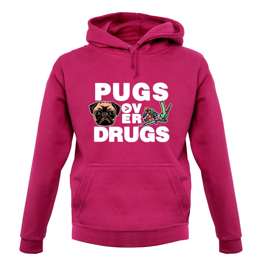 Pugs Over Drugs unisex hoodie