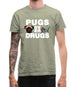 Pugs Over Drugs Mens T-Shirt