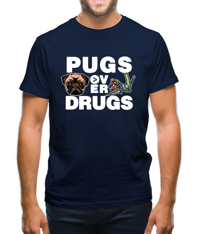 Pugs Over Drugs Mens T-Shirt