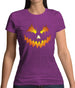 Halloween Pumpkin Face Womens T-Shirt