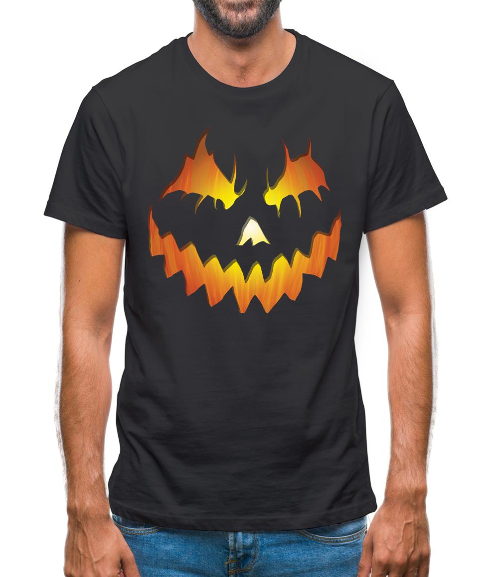 Halloween Pumpkin Face Mens T-Shirt