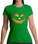 Halloween Pumpkin Face Womens T-Shirt