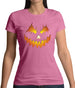 Halloween Pumpkin Face Womens T-Shirt