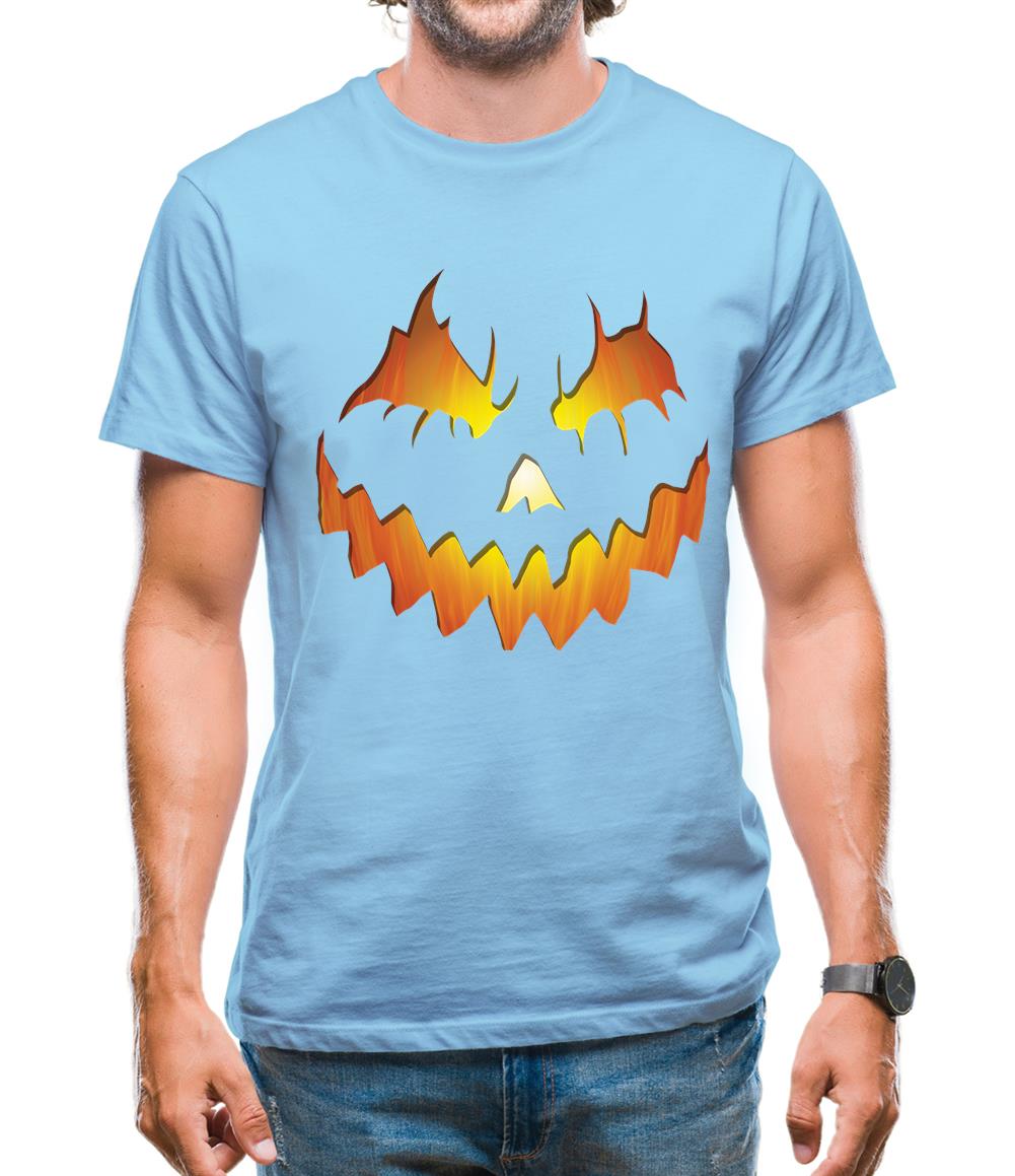Halloween Pumpkin Face Mens T-Shirt