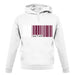 Qatar Barcode Style Flag unisex hoodie