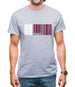 Qatar Barcode Style Flag Mens T-Shirt
