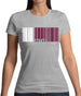 Qatar Barcode Style Flag Womens T-Shirt