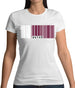 Qatar Barcode Style Flag Womens T-Shirt