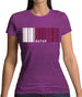 Qatar Barcode Style Flag Womens T-Shirt