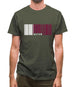 Qatar Barcode Style Flag Mens T-Shirt