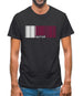 Qatar Barcode Style Flag Mens T-Shirt