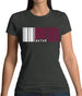 Qatar Barcode Style Flag Womens T-Shirt