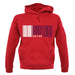 Qatar Barcode Style Flag unisex hoodie