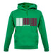 Qatar Barcode Style Flag unisex hoodie
