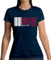 Qatar Barcode Style Flag Womens T-Shirt