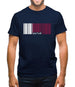 Qatar Barcode Style Flag Mens T-Shirt