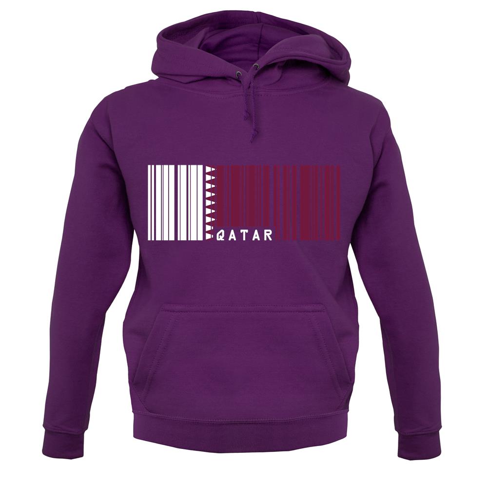Qatar Barcode Style Flag unisex hoodie