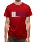 Qatar Barcode Style Flag Mens T-Shirt