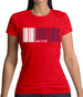 Qatar Barcode Style Flag Womens T-Shirt