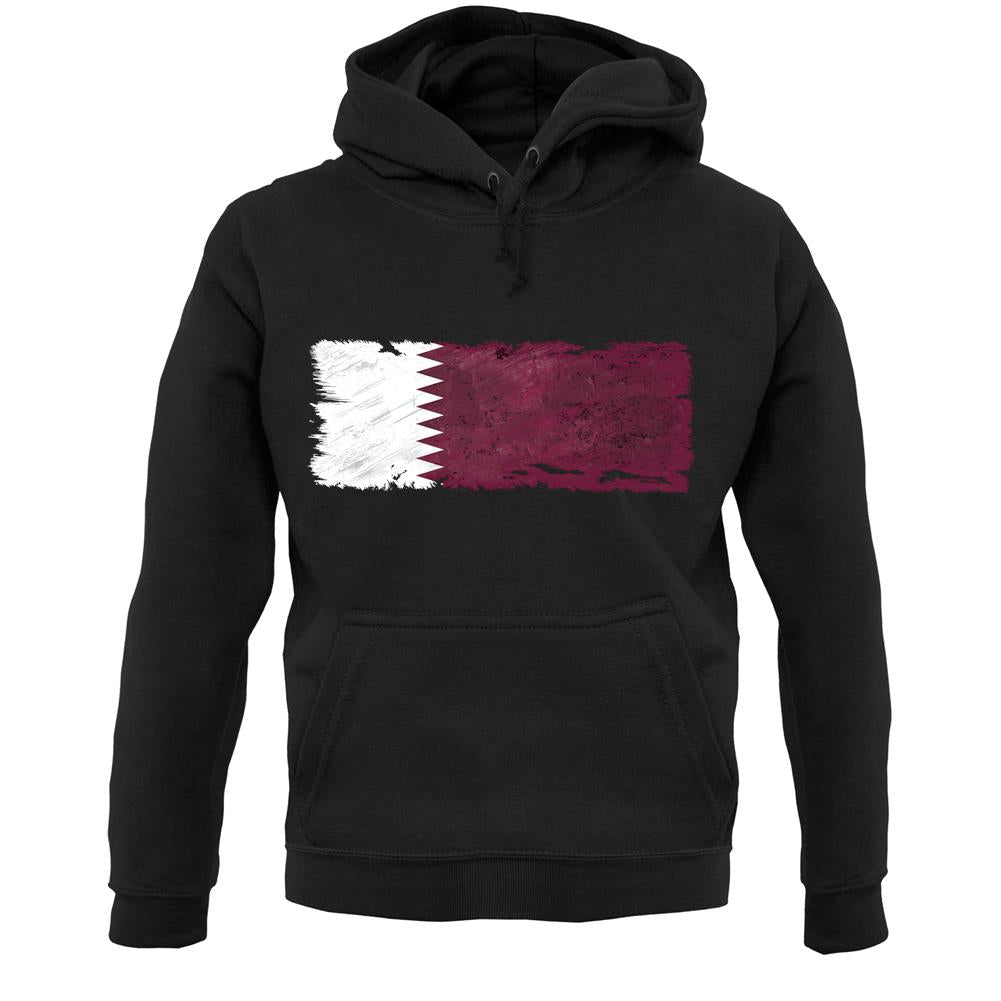 Qatar Grunge Style Flag Unisex Hoodie