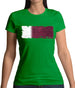 Qatar Grunge Style Flag Womens T-Shirt