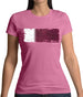 Qatar Grunge Style Flag Womens T-Shirt