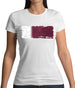 Qatar Grunge Style Flag Womens T-Shirt