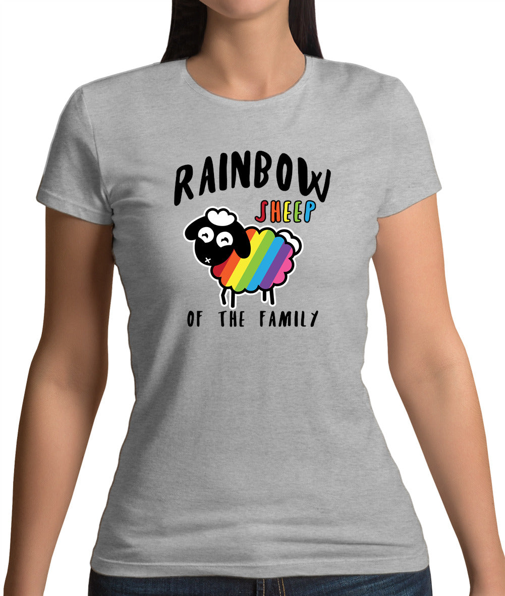 Rainbow Sheep Of The Family Womens T-Shirt
