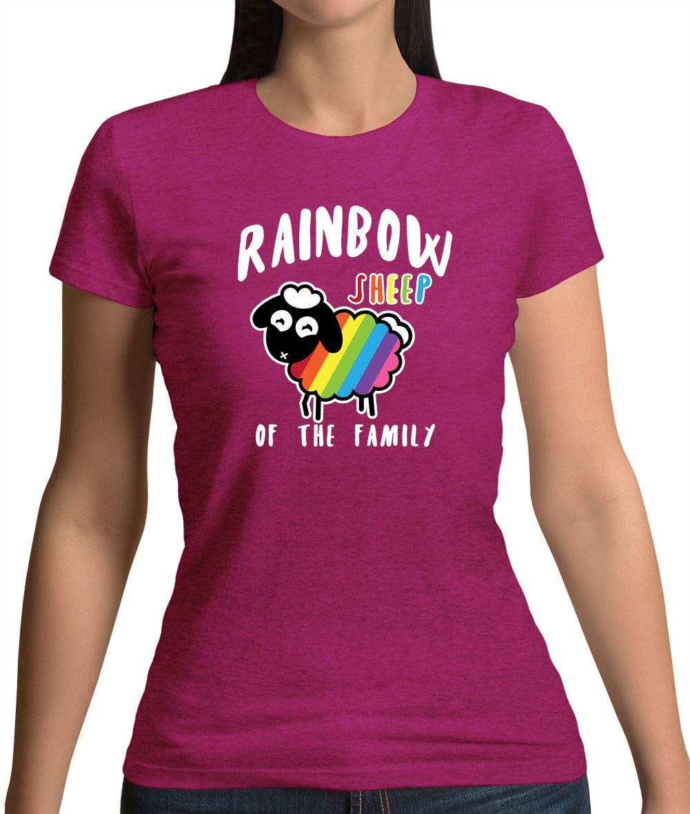 Rainbow Sheep Of The Family Womens T-Shirt