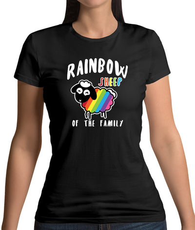 Rainbow Sheep Of The Family Womens T-Shirt
