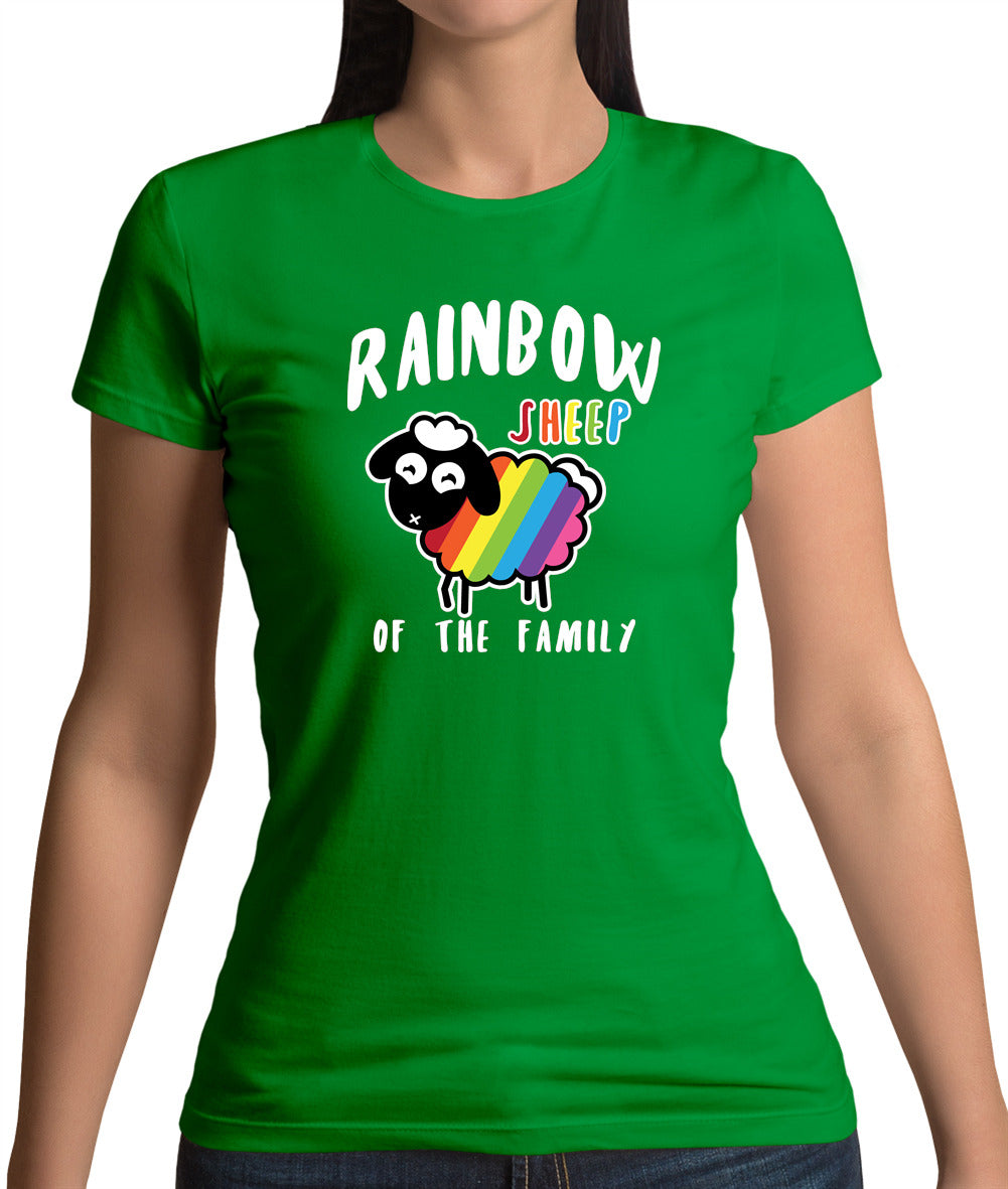 Rainbow Sheep Of The Family Womens T-Shirt