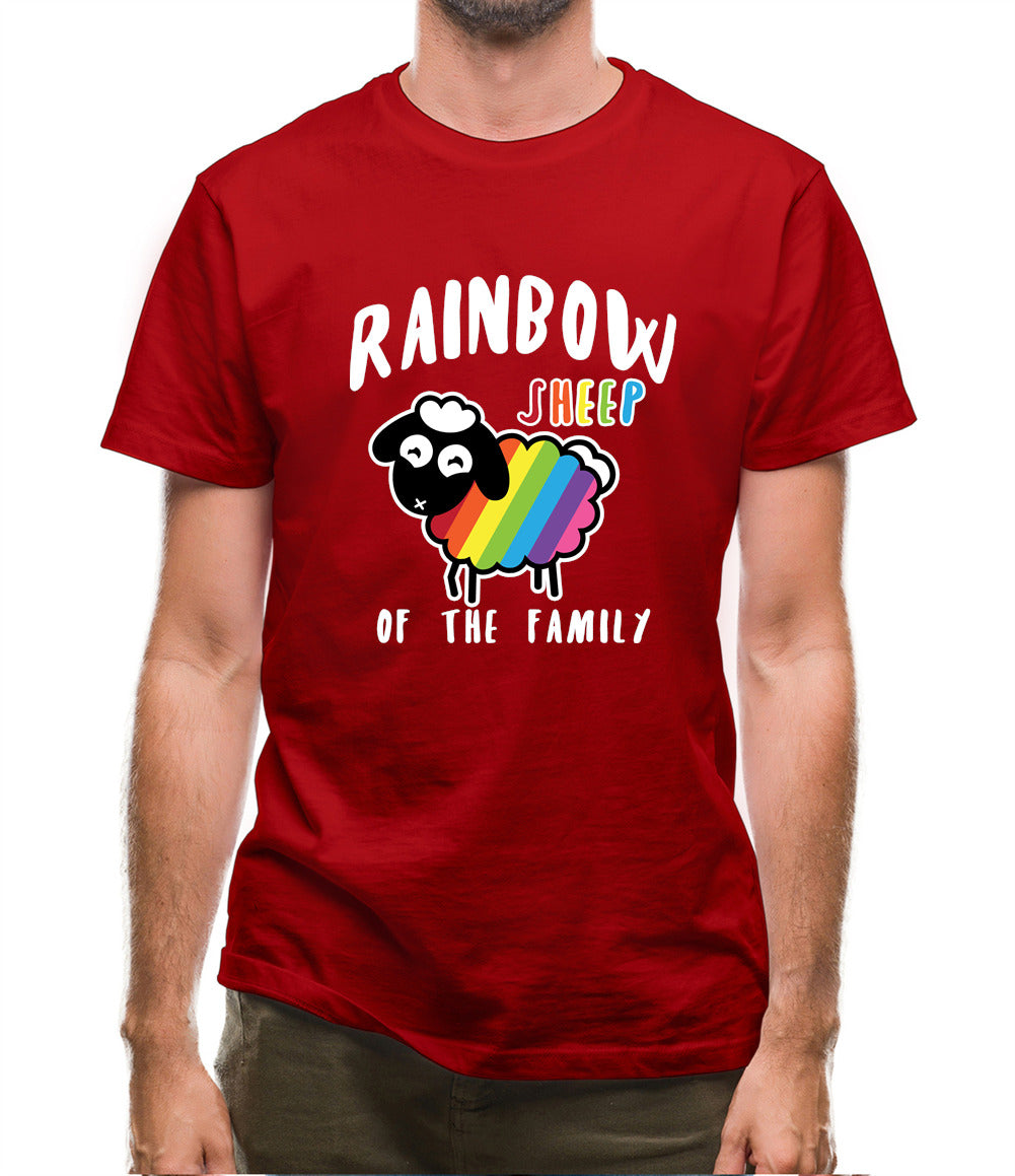 Rainbow Sheep Of The Family Mens T-Shirt