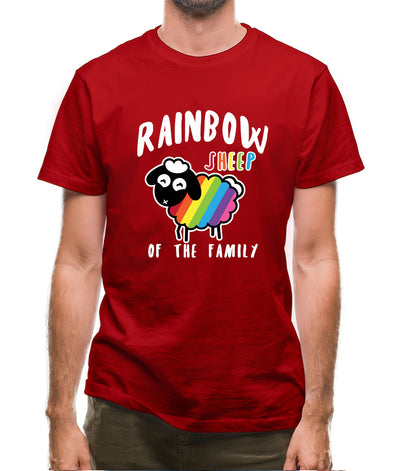Rainbow Sheep Of The Family Mens T-Shirt